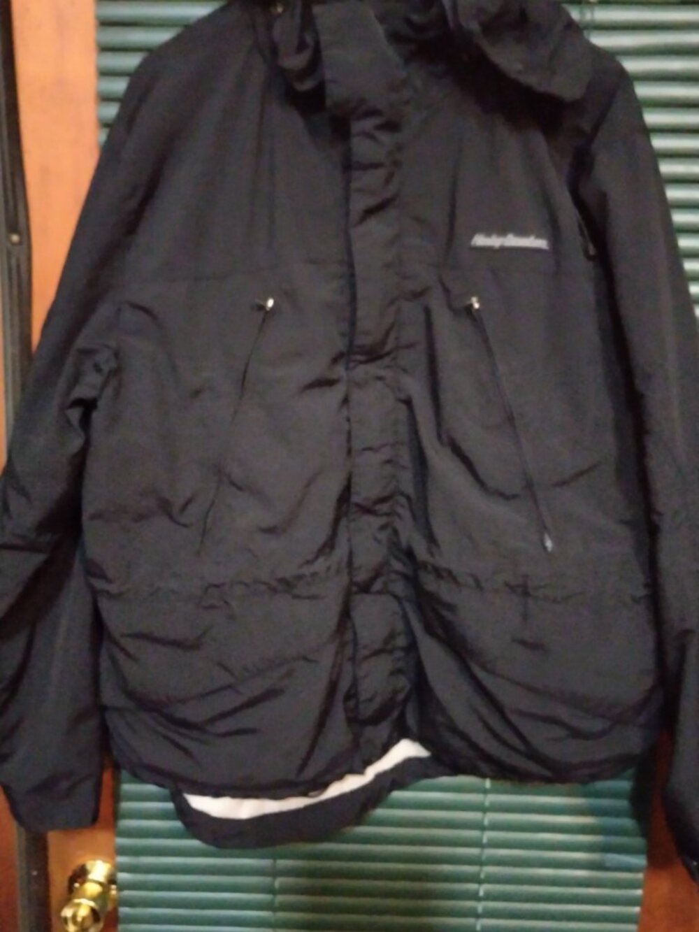 Vintage Harley Davidson Nylon Hooded Jacket XL
